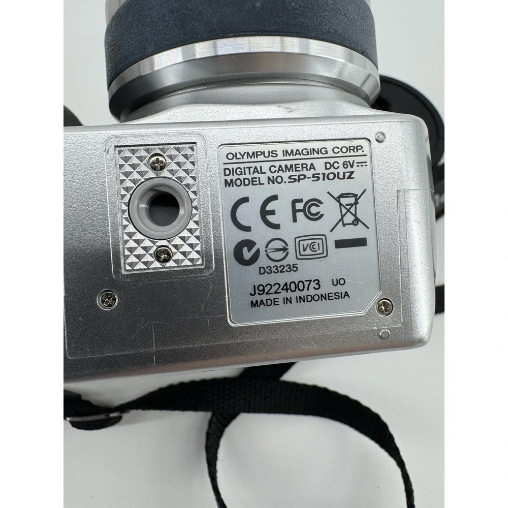 Olympus SP-510 UZ 10X Zoom 7.1MP Digital Camera Silver With Box Tested & Working